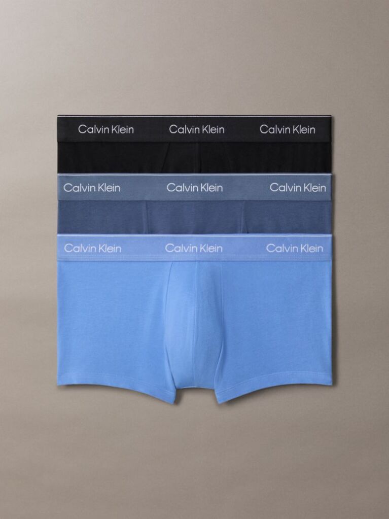 Multi 3 Pack Low Rise Trunks - Icon Cotton Stretch  Men