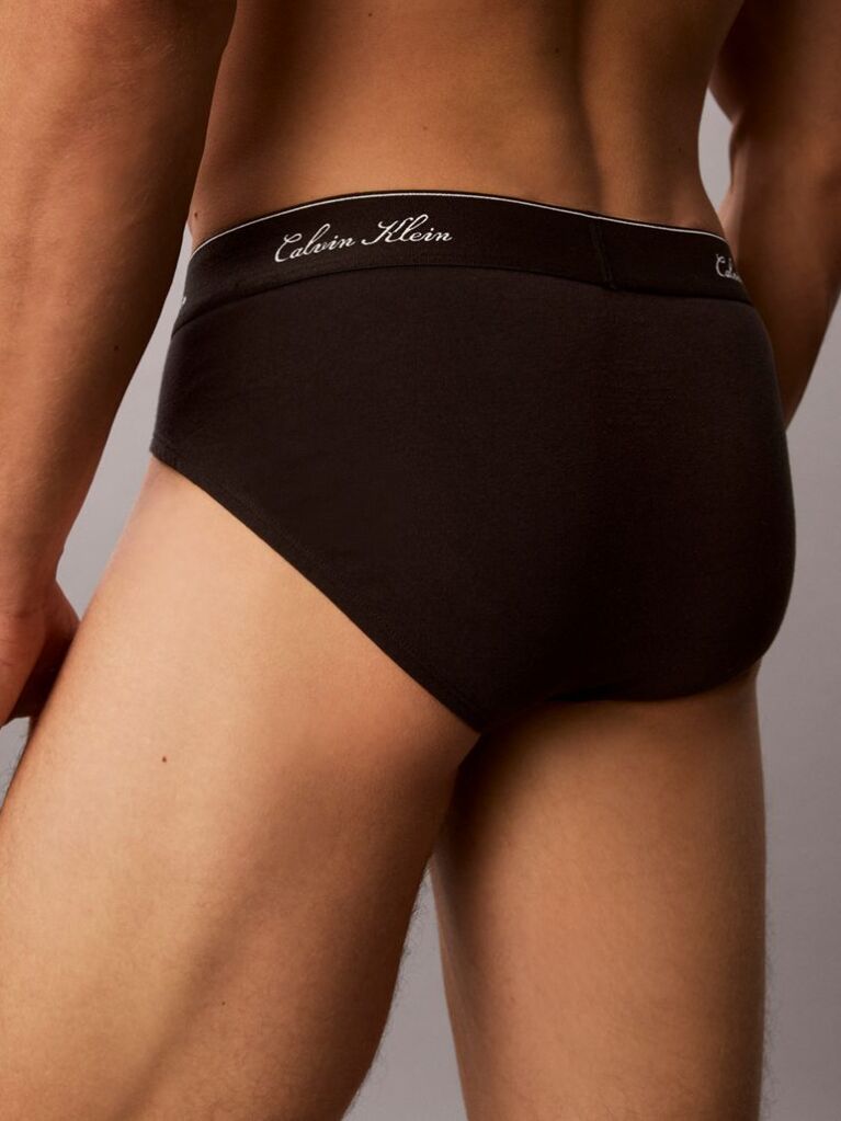 Negru Set De 3 Perechi De Chiloti Hipster - Icon Cotton Stretch  Barbati