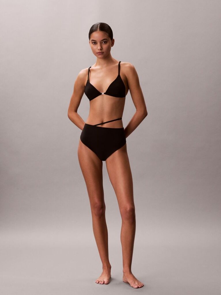 Black High Waisted Bikini Bottoms - CK Tailored  Women