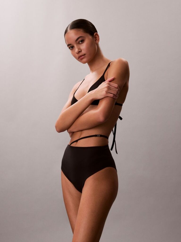 Black High Waisted Bikini Bottoms - CK Tailored  Women