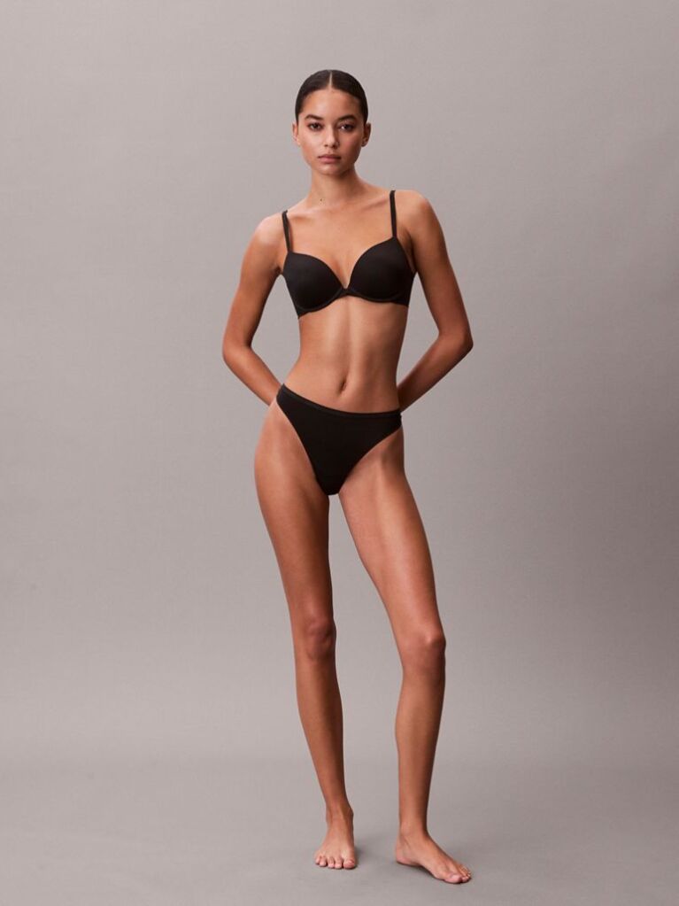 Negru Sutien Push-Up Cu Decolteu Adanc – Perfectly Fit  Femei
