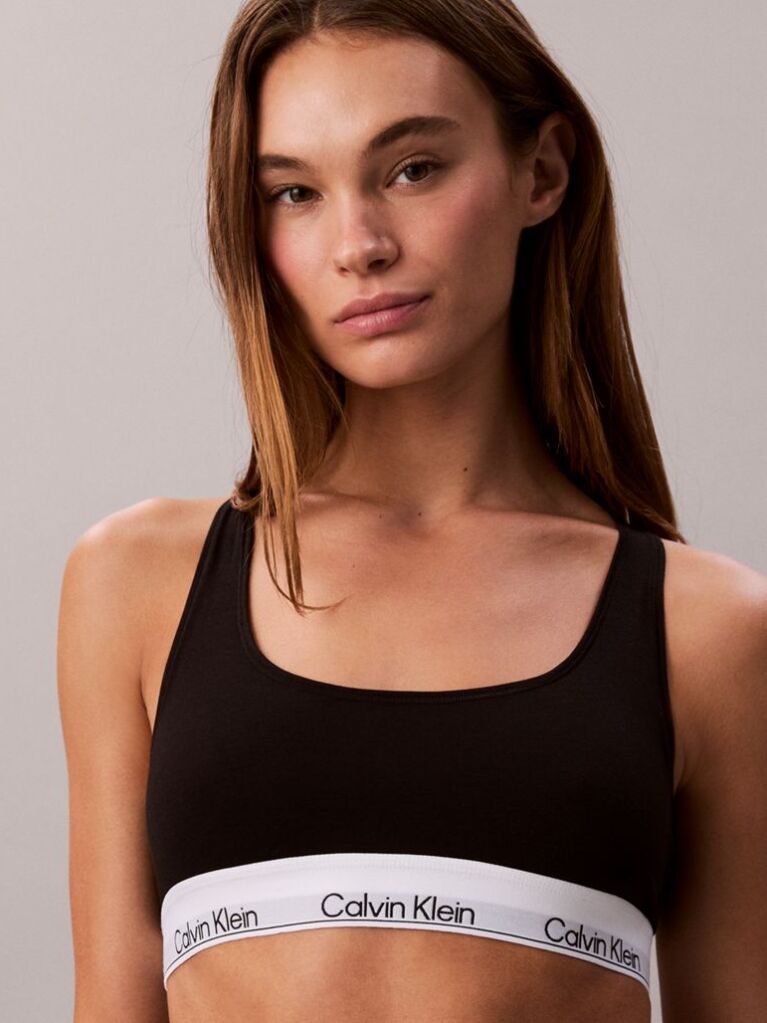 Negru Bralette Fara Captuseala – Icon Cotton Modal  Femei