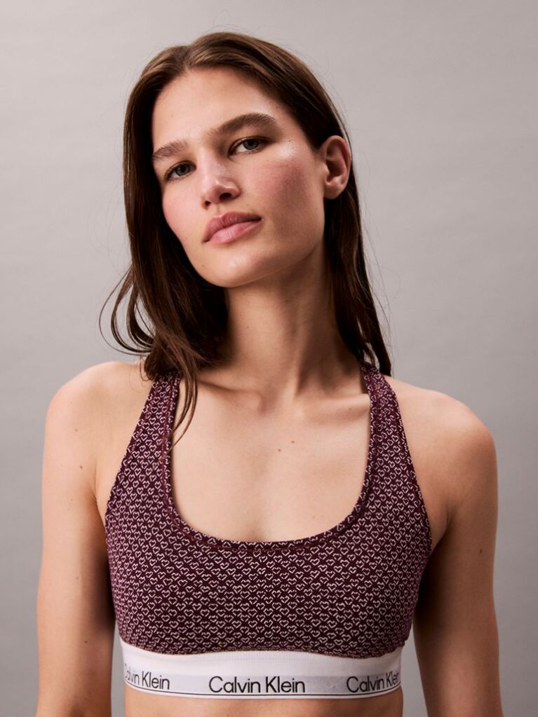 Red Unlined Bralette - Icon Cotton Modal  Women
