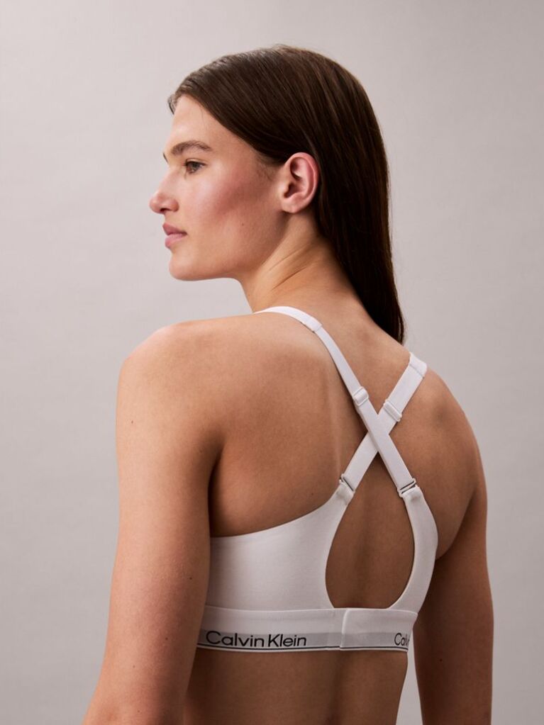 Alb Sutien Tip Bralette Cu Sustinere - Icon Cotton Modal  Femei