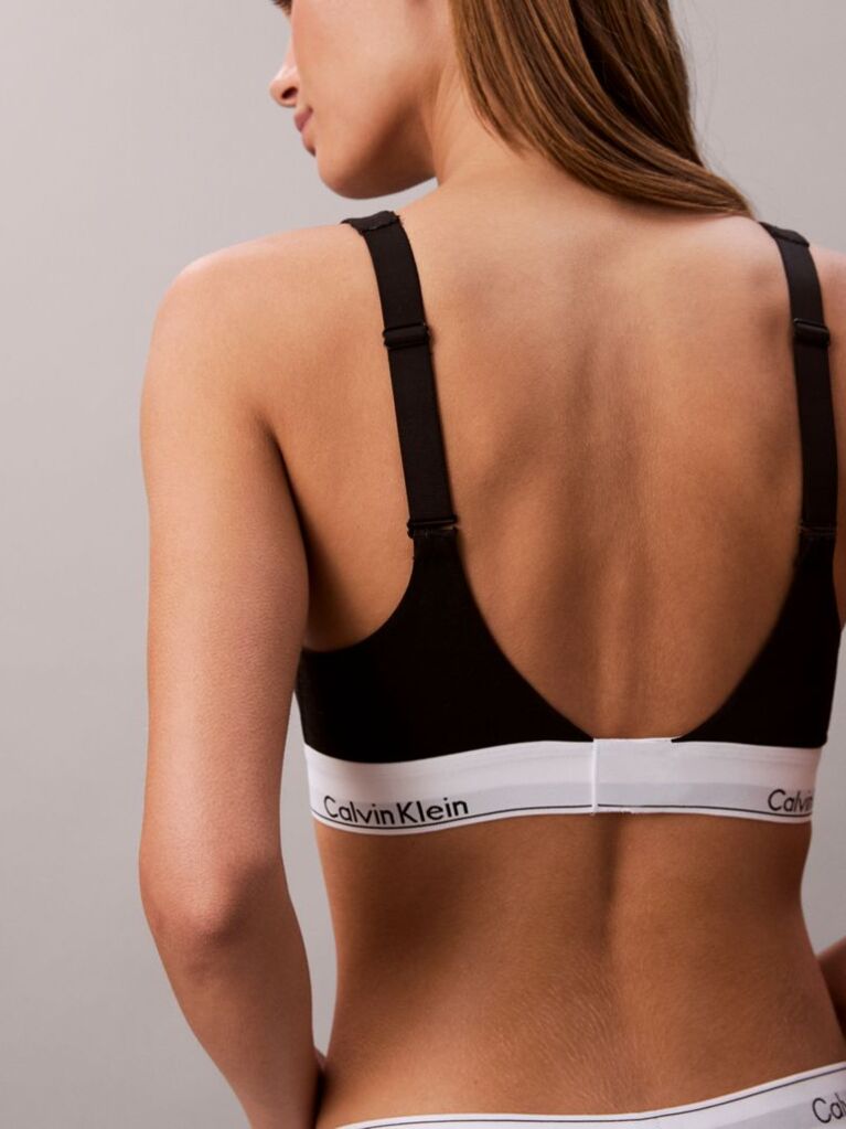 Negru Sutien Tip Bralette Cu Sustinere - Icon Cotton Modal  Femei