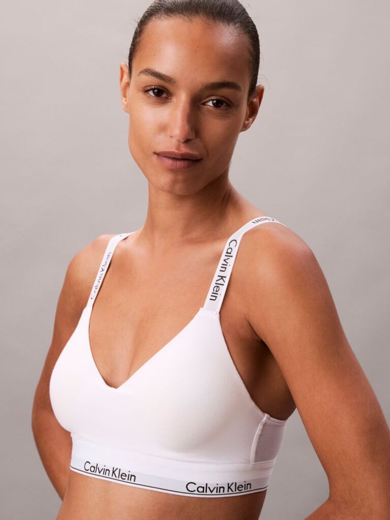 Alb Sutien Bralette Usor Captusit - Icon Cotton Modal  Femei