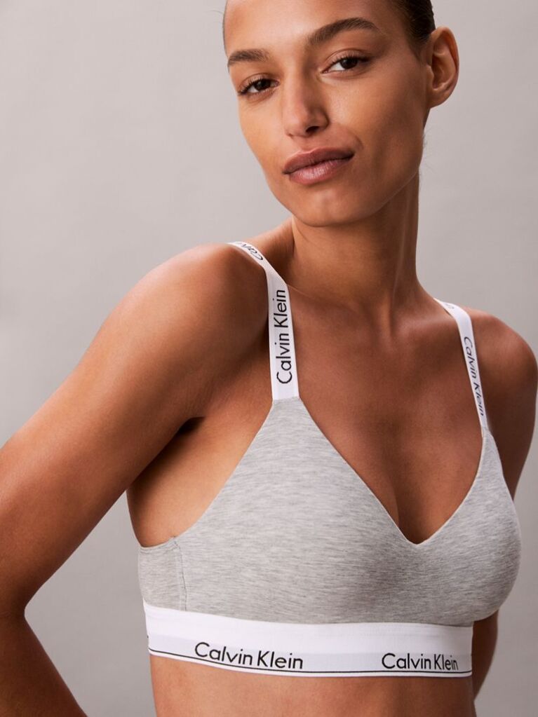 Gri Sutien Bralette Usor Captusit - Icon Cotton Modal  Femei