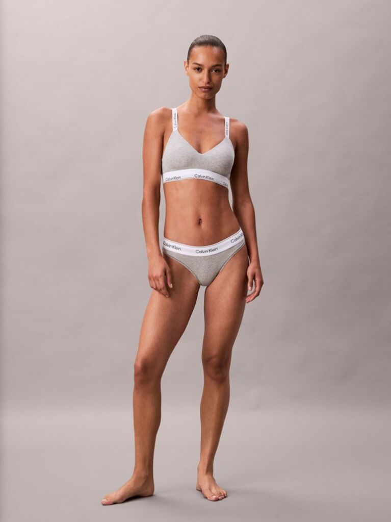 Gri Sutien Bralette Usor Captusit - Icon Cotton Modal  Femei