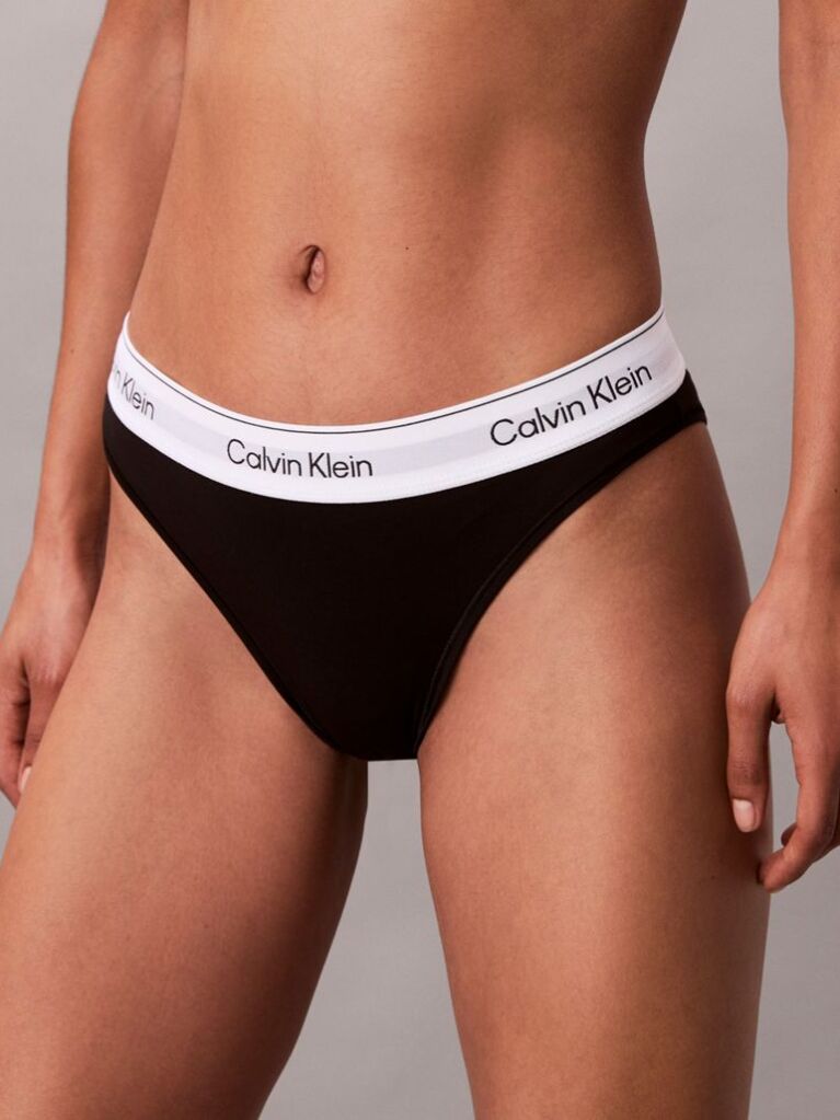 Negru Chiloti Tanga - Icon Cotton Modal  Femei