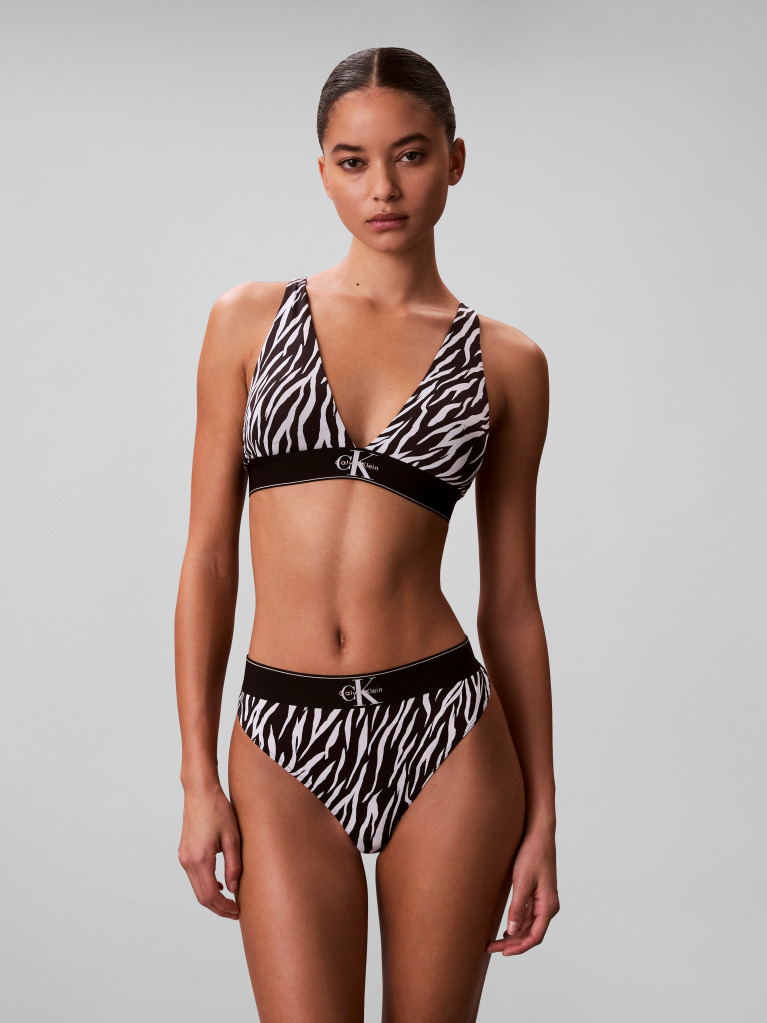Multi Triangle Bralette - Graphic Monogram Microfibre Stretch  Women