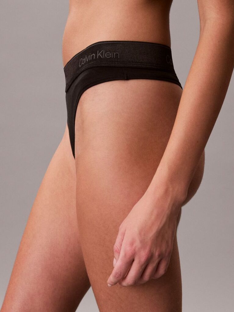 Negru Tanga - Icon Cotton Modal  Femei