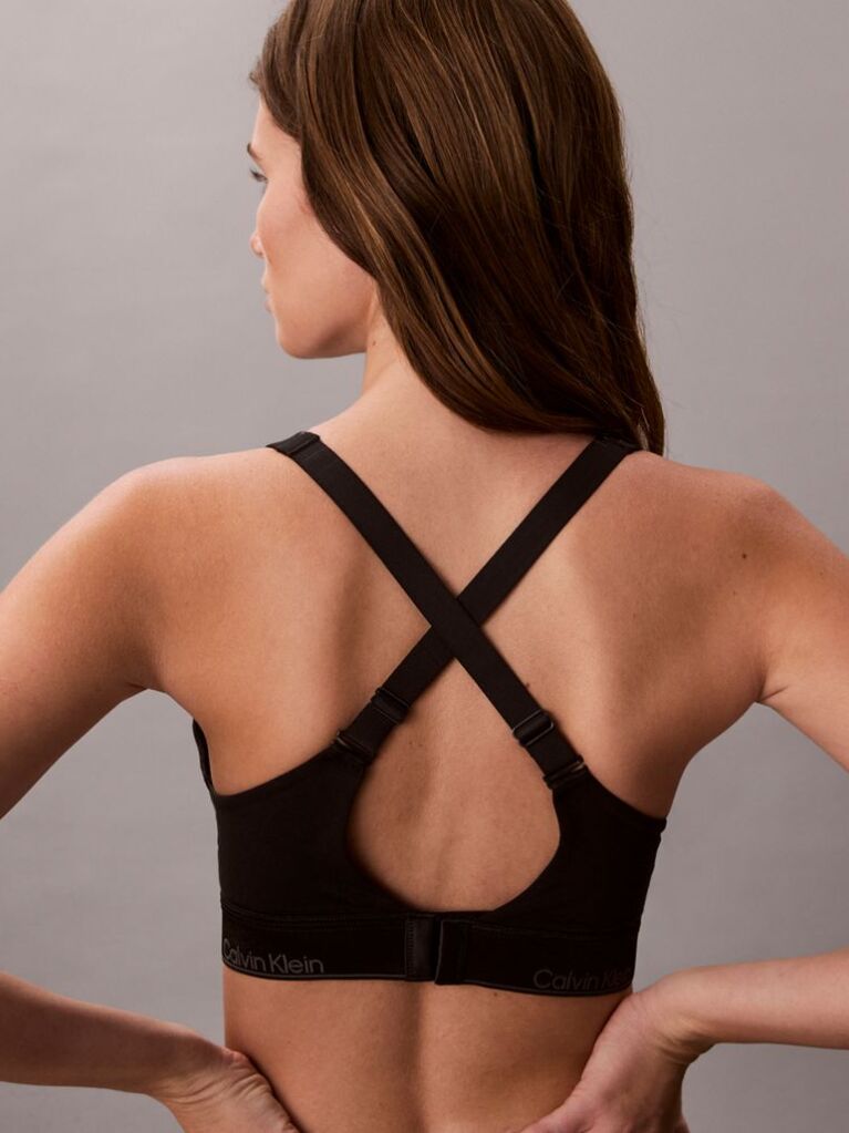 Negru Bralette Push-Up - Icon Cotton Modal  Femei