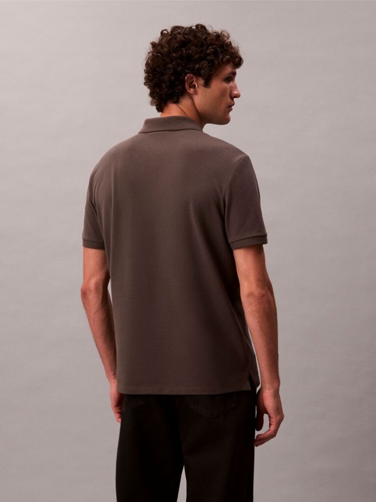 Gri Tricou Polo Din Bumbac Piqué  Barbati