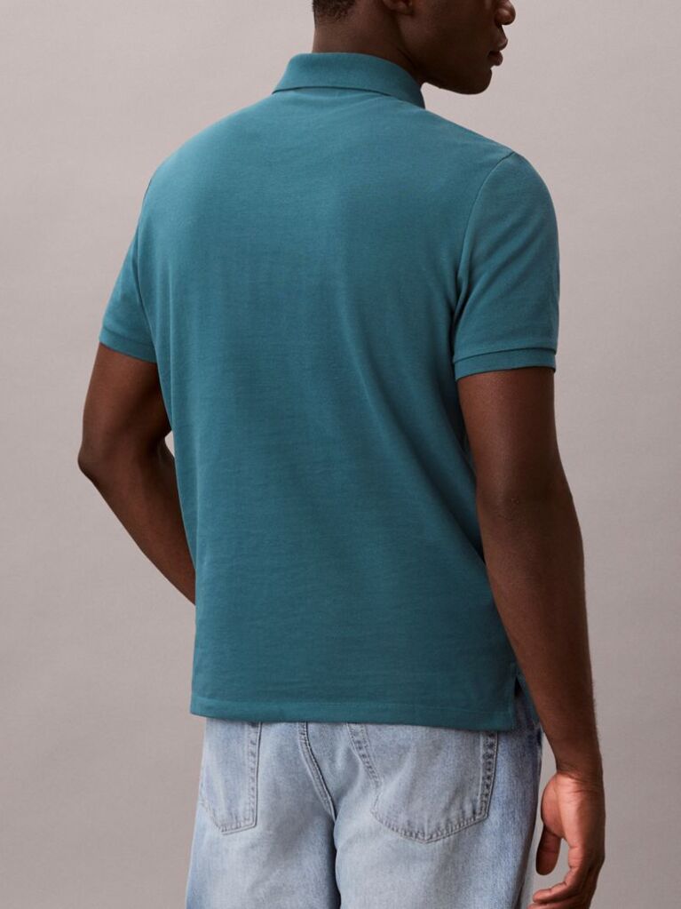 Verde Tricou Polo Din Bumbac Piqué  Barbati