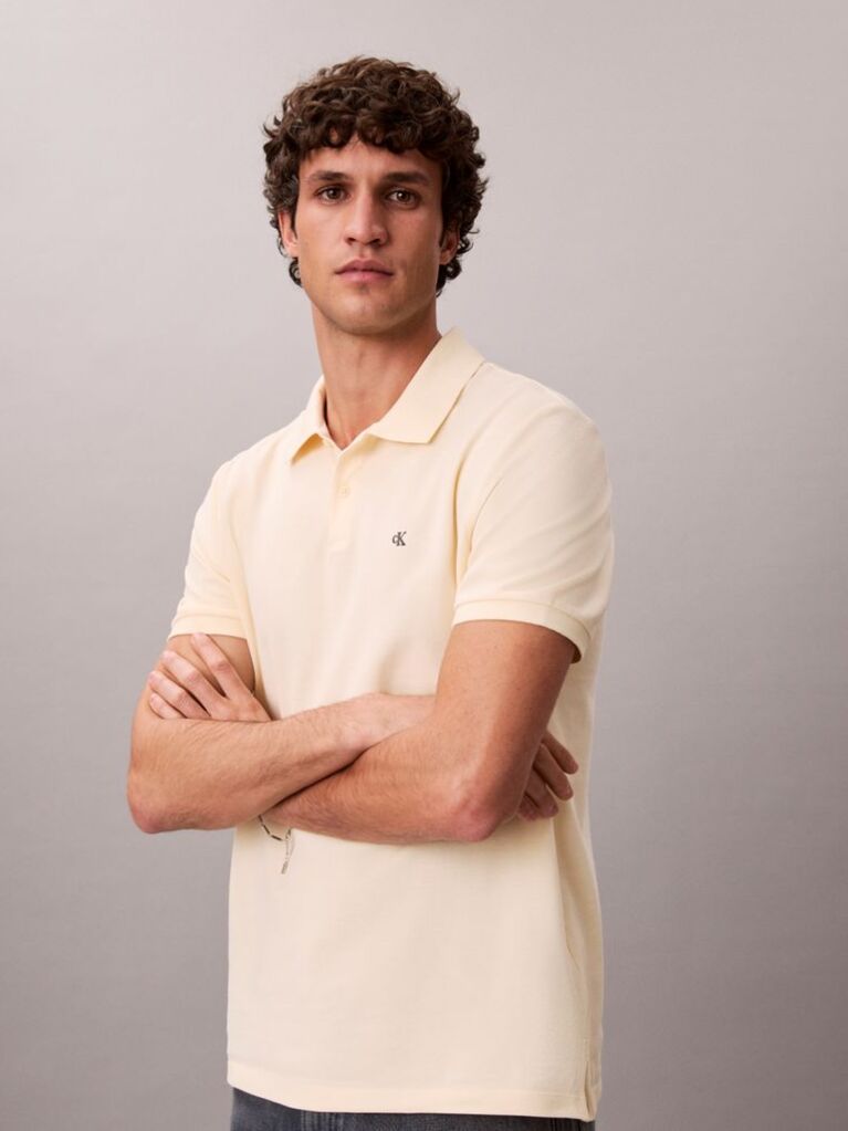 Bej Tricou Polo Din Bumbac Piqué  Barbati
