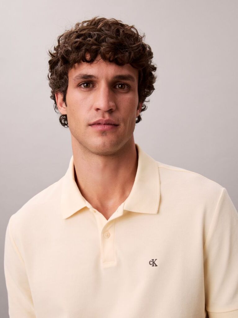 Bej Tricou Polo Din Bumbac Piqué  Barbati