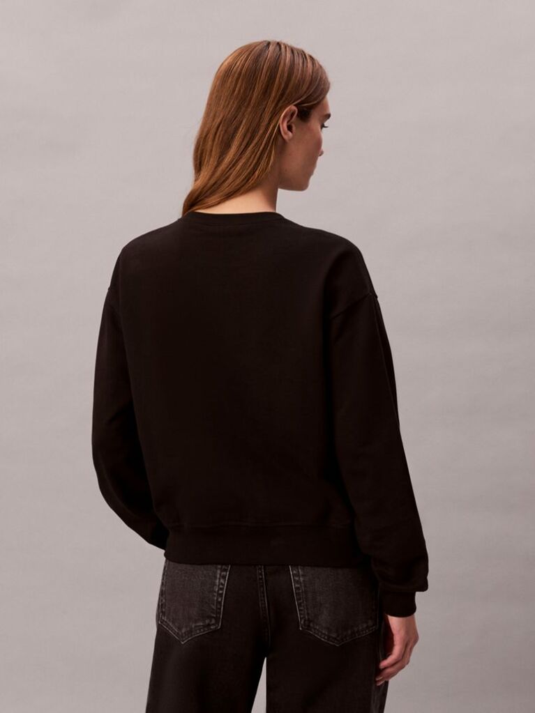 Negru Bluza Relaxata Cu Monograma  Femei