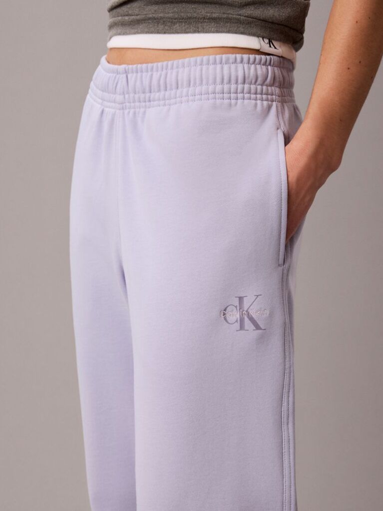 Mov Pantaloni Jogger Din Bumbac Terry Cu Monograma  Femei