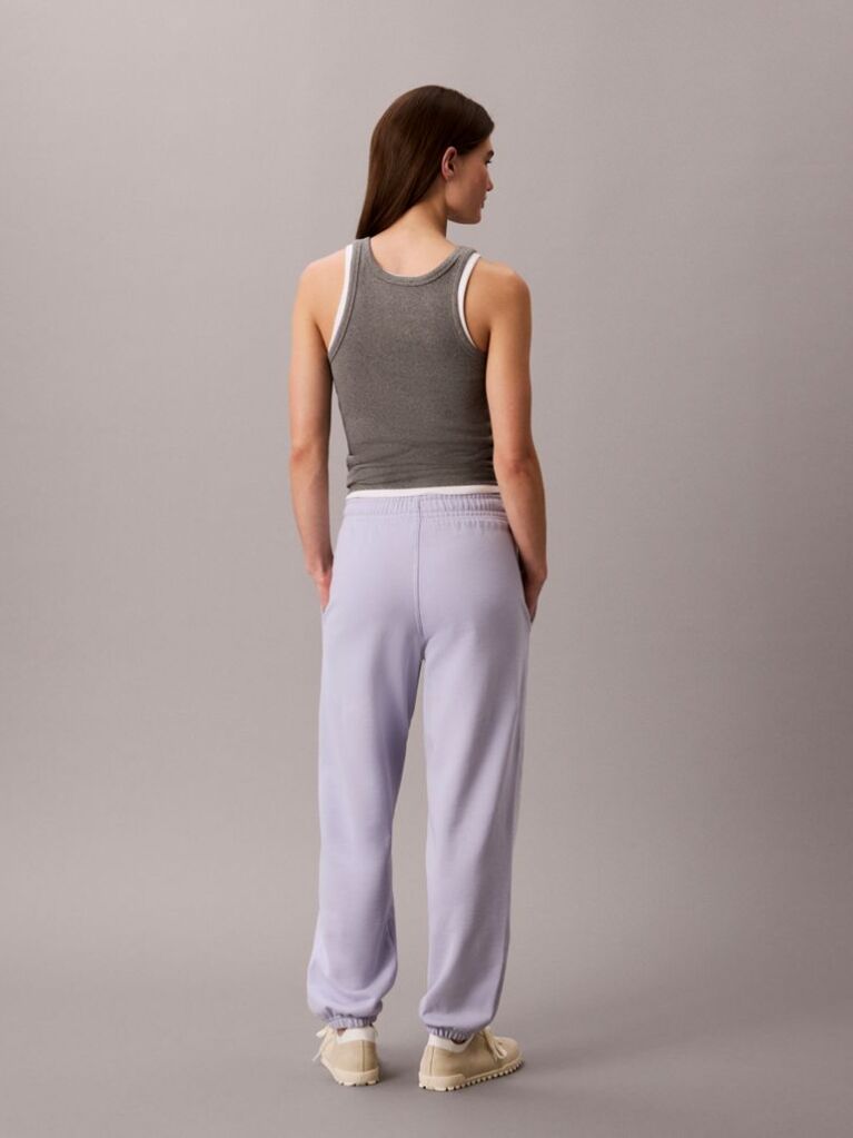Mov Pantaloni Jogger Din Bumbac Terry Cu Monograma  Femei