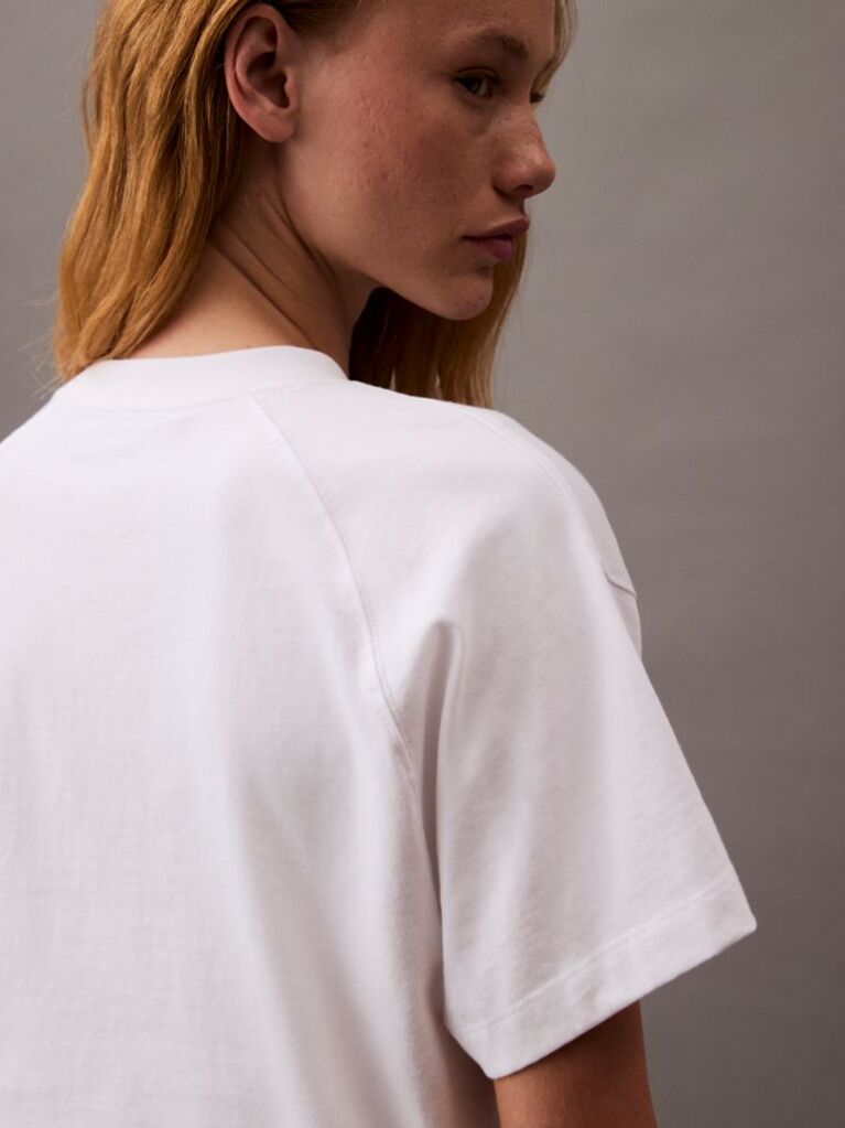 Alb Tricou Scurt Cu Logo Scut  Femei