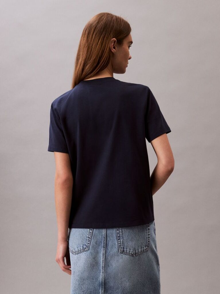 Albastru Tricou Cu Logo Monograma  Femei