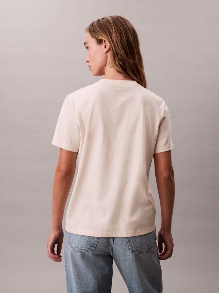 White Monogram Logo Tee  Women