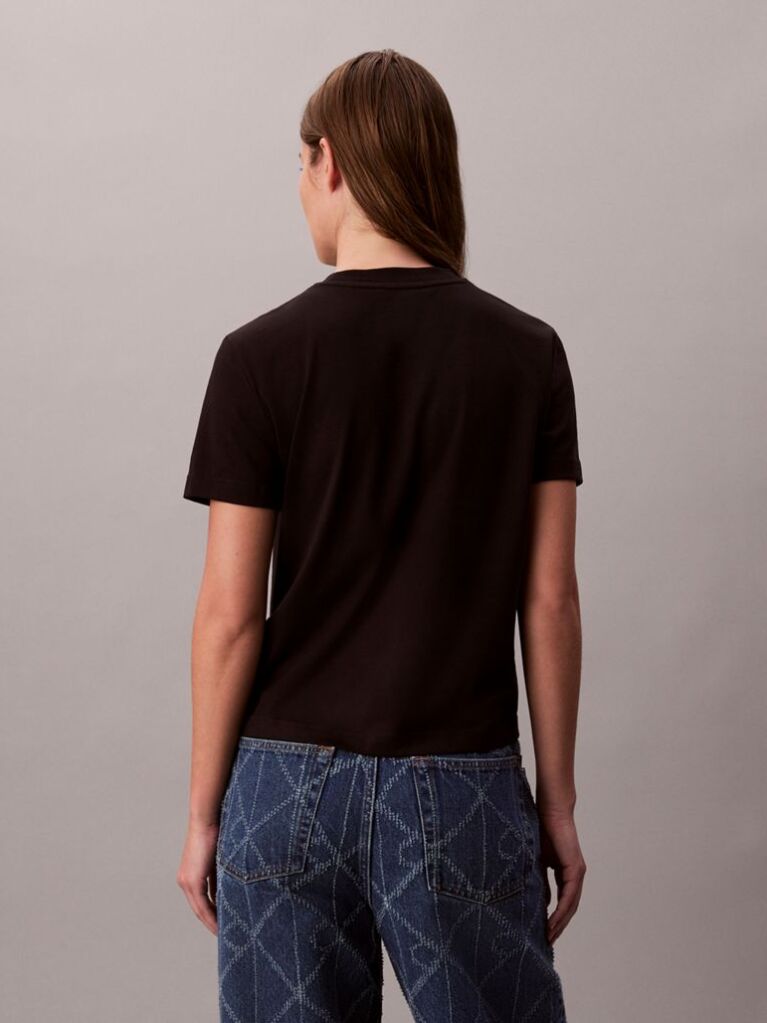 Negru Tricou Slim Cu Imprimeu Grafic Si Logo Script  Femei
