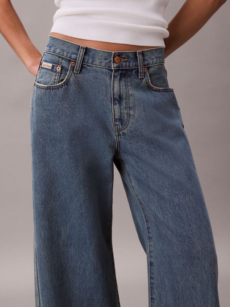 Denim Blugi Cu Croiala Ultra Larga  Femei