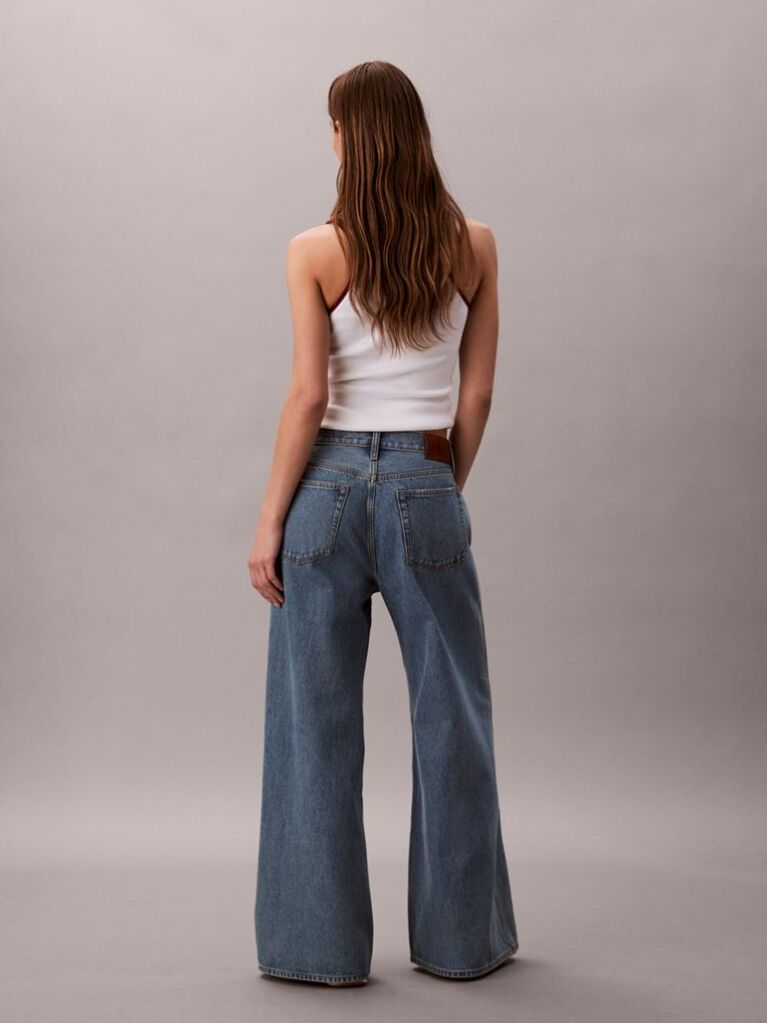 Denim Blugi Cu Croiala Ultra Larga  Femei