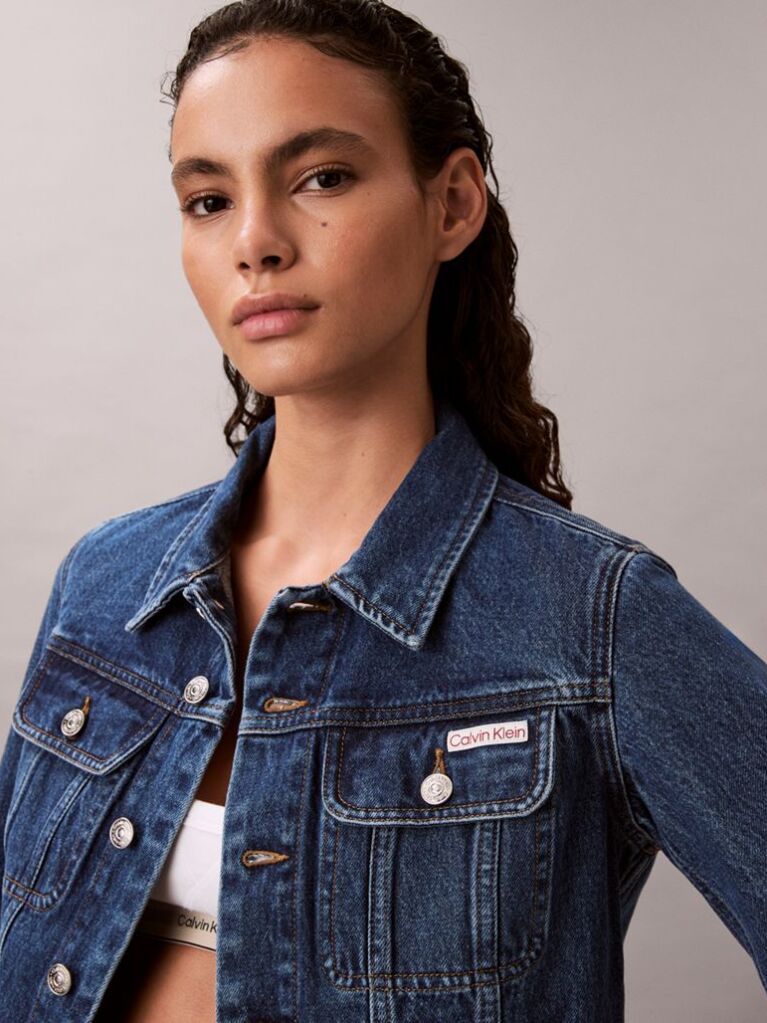 Denim Jacheta Denim 90S Cropped  Femei