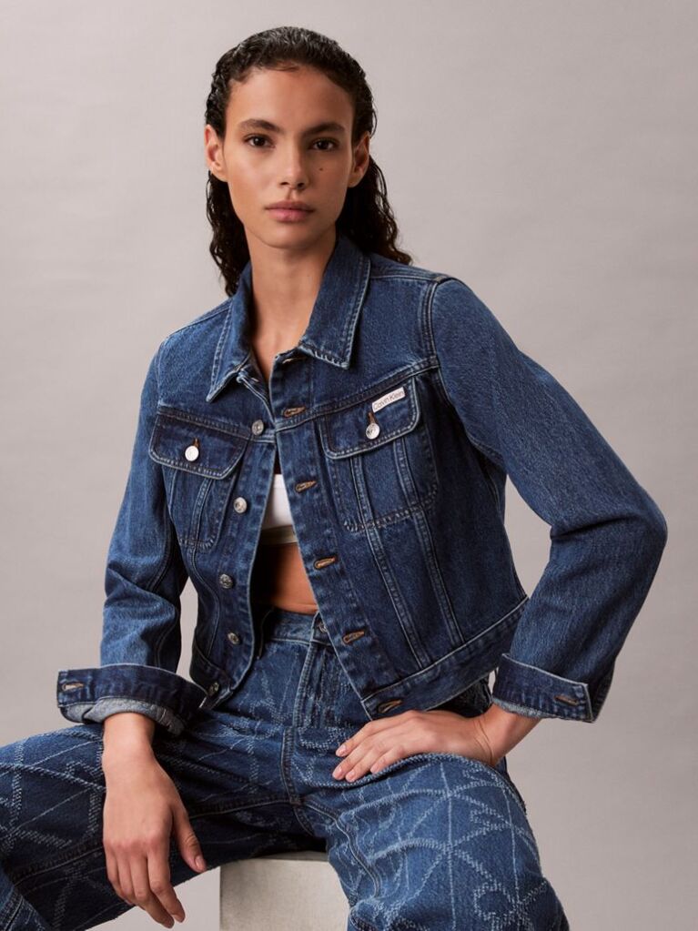 Denim Jacheta Denim 90S Cropped  Femei