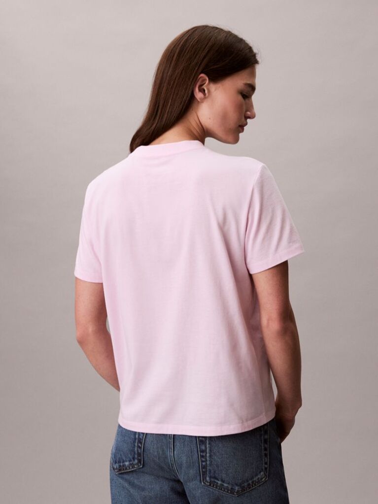 Roz Tricou Clasic Cu Logo Foil  Femei