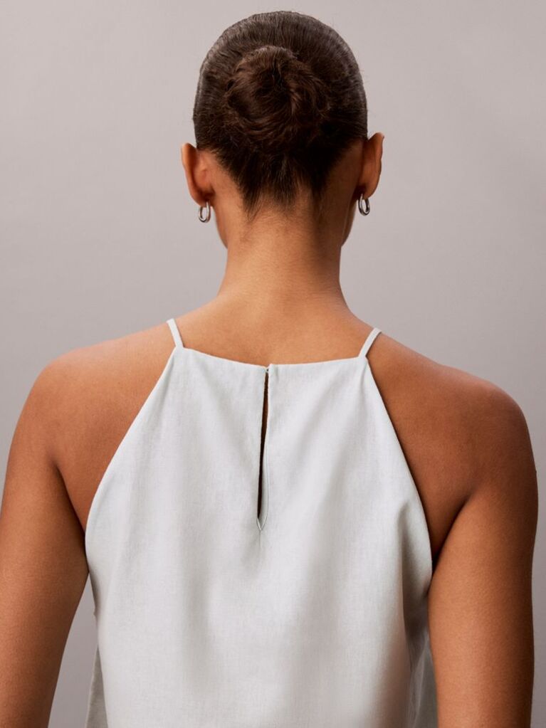 Green Linen Blend Cami Top  Women