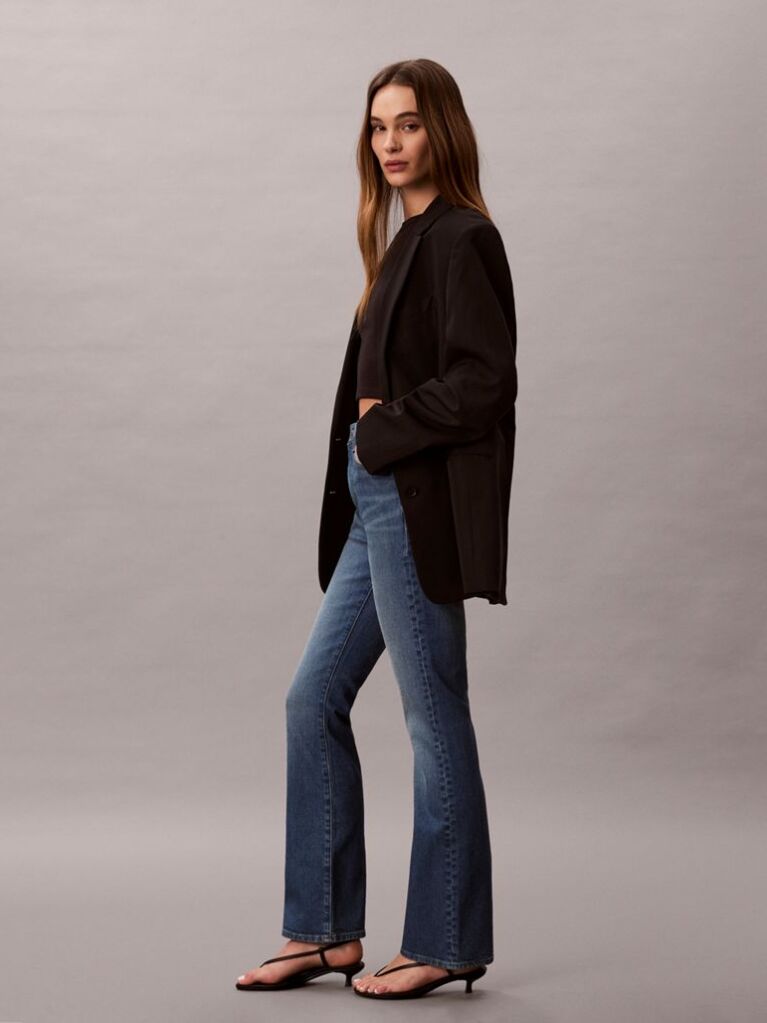 Denim Blugi Skinny Cu Croiala Usor Evazata  Femei