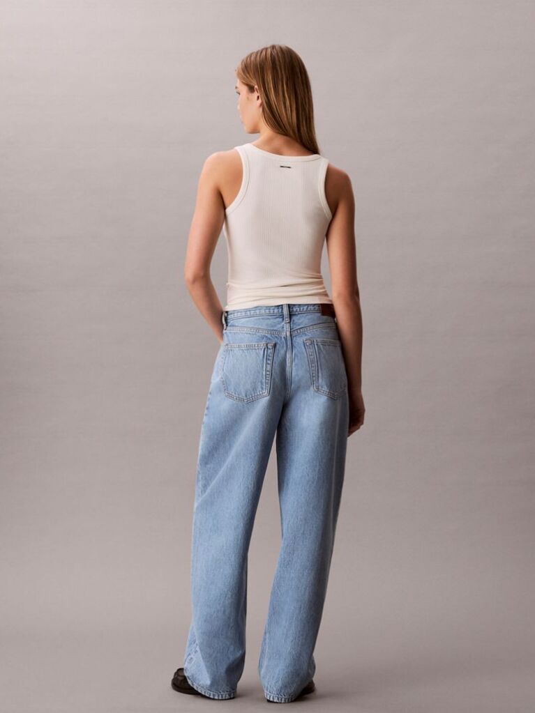 Denim Blugi Barrel Cu Croiala Lejera  Femei