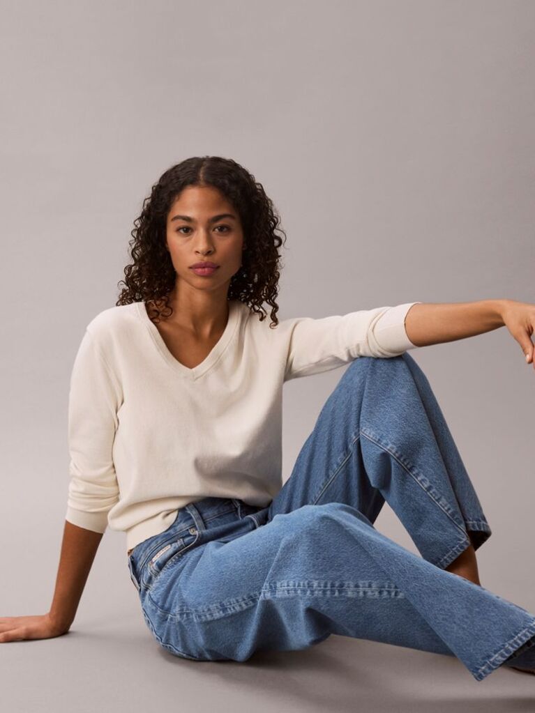 Denim Blugi Cu Croiala Wide Leg  Femei