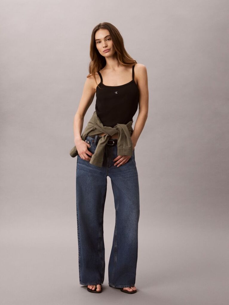 Denim Blugi Baggy Cu Talie Joasa  Femei