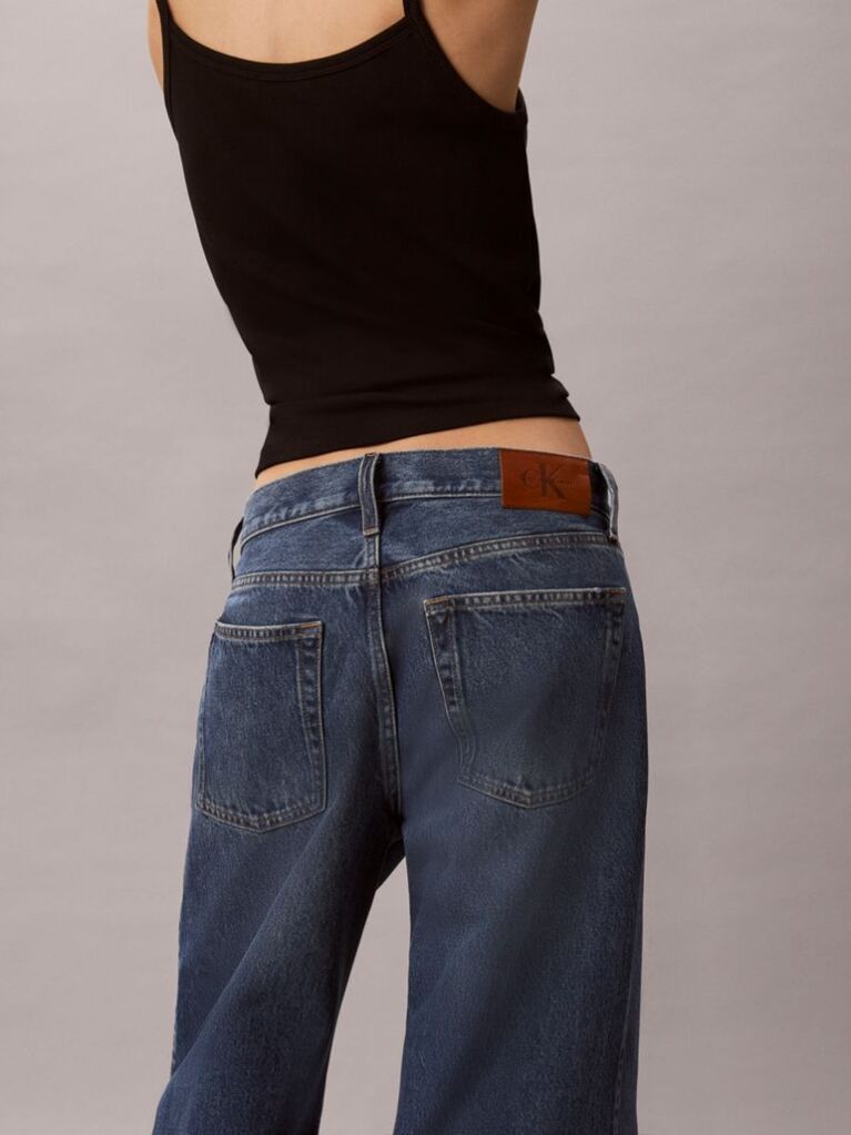 Denim Blugi Baggy Cu Talie Joasa  Femei