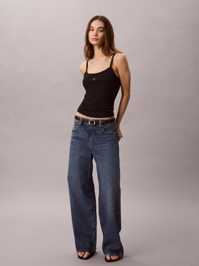 Denim Blugi Baggy Cu Talie Joasa  Femei