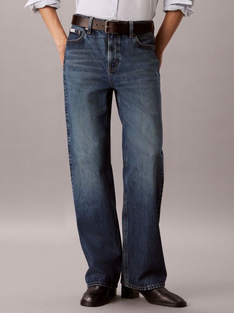 Denim Blugi Drepti, In Stilul Anilor '90  Femei