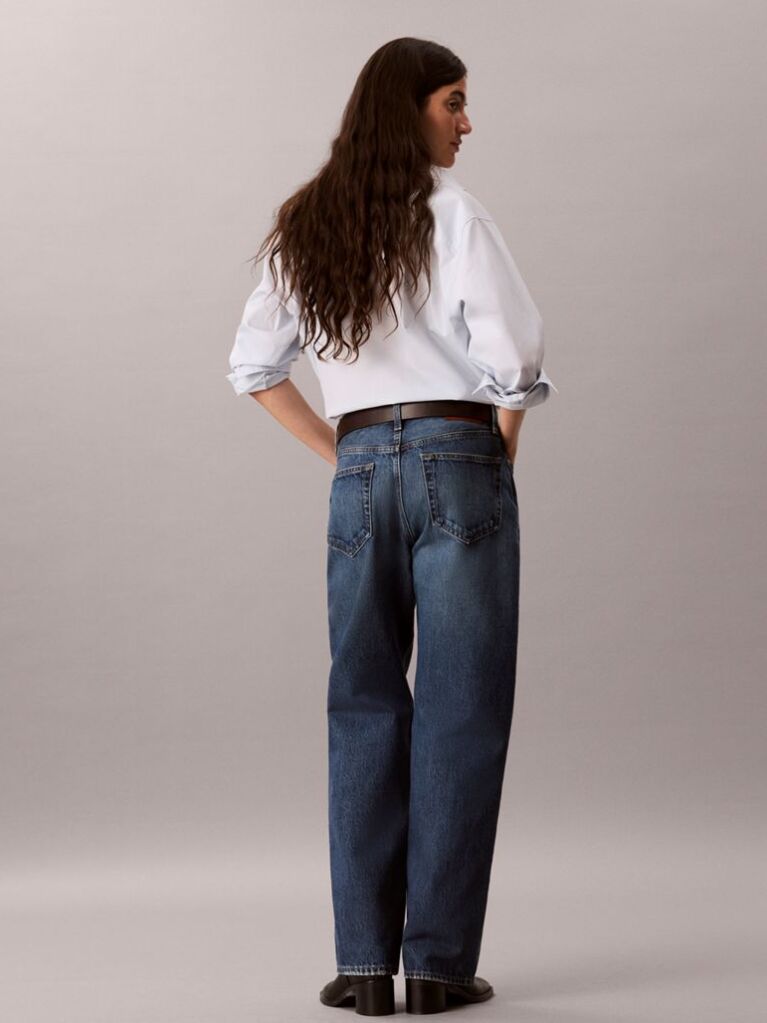 Denim Blugi Drepti, In Stilul Anilor '90  Femei