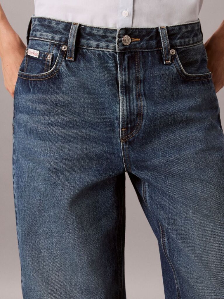 Denim Blugi Drepti, In Stilul Anilor '90  Femei