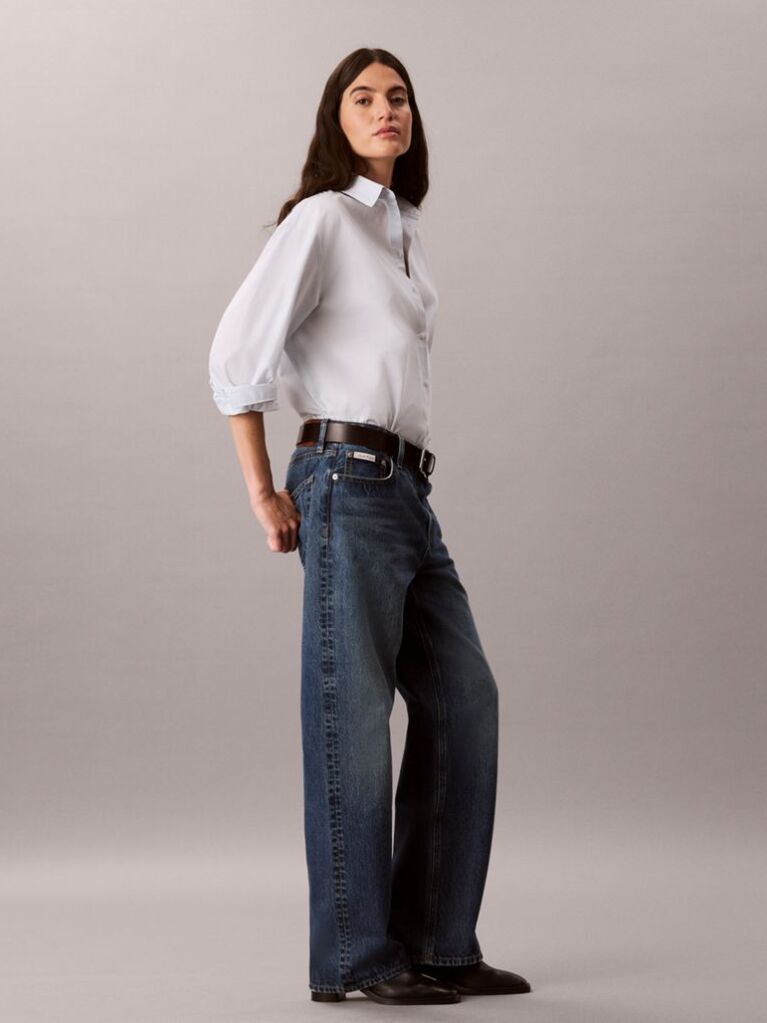 Denim Blugi Drepti, In Stilul Anilor '90  Femei
