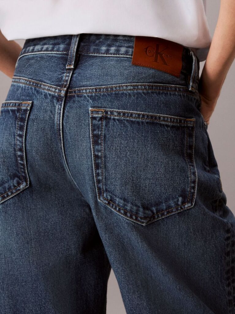 Denim Blugi Drepti, In Stilul Anilor '90  Femei