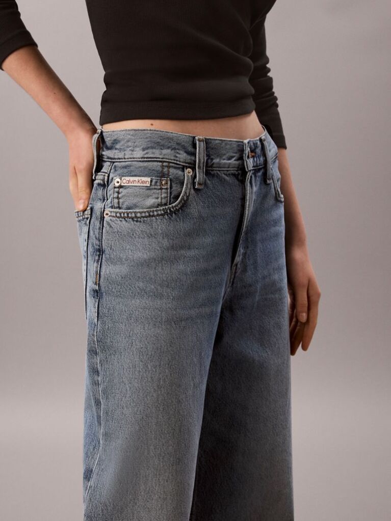 Denim Blugi Baggy Cu Talie Joasa  Femei