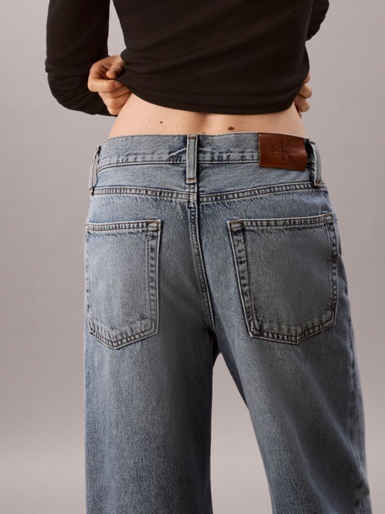 Denim Blugi Baggy Cu Talie Joasa  Femei