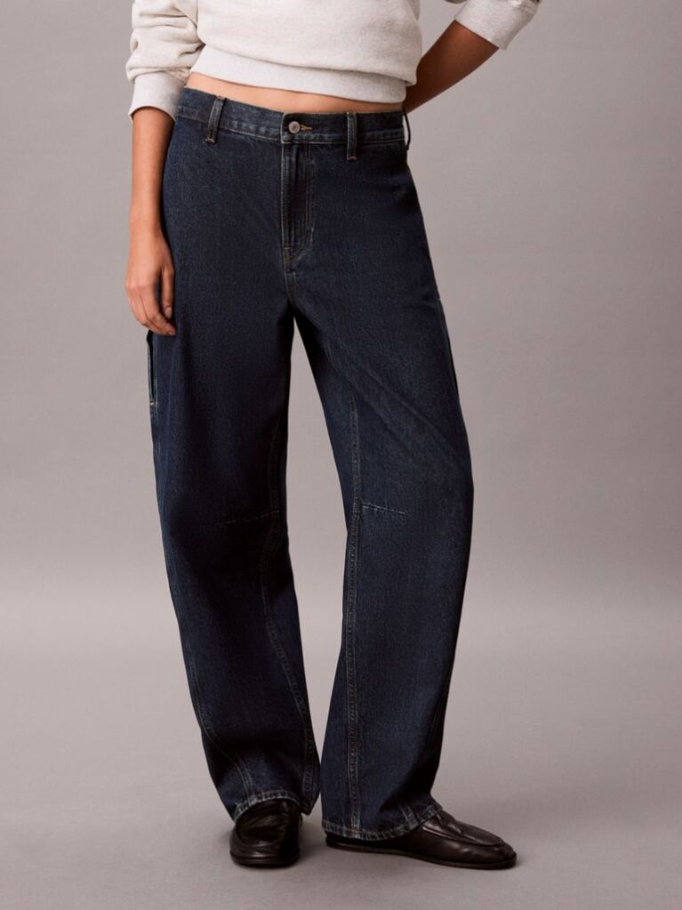Denim Blugi Cargo Relaxati Cu Croiala Barrel  Femei