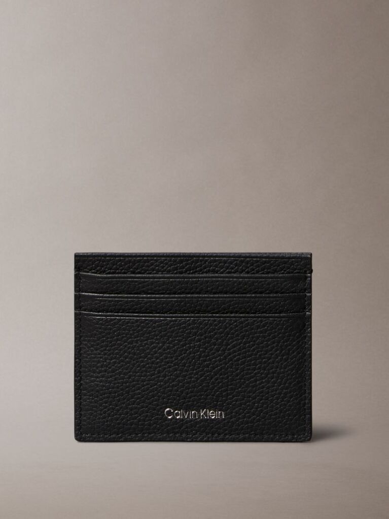 Negru Portcard Cu Logo In Relief  Barbati