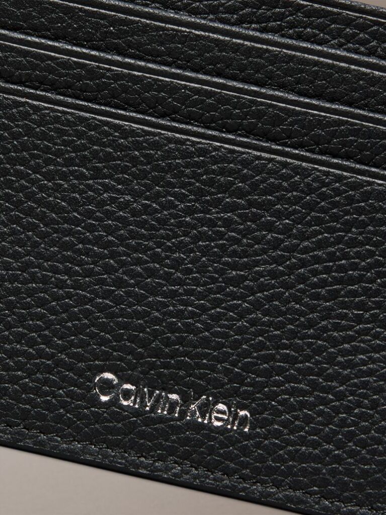 Negru Portcard Cu Logo In Relief  Barbati