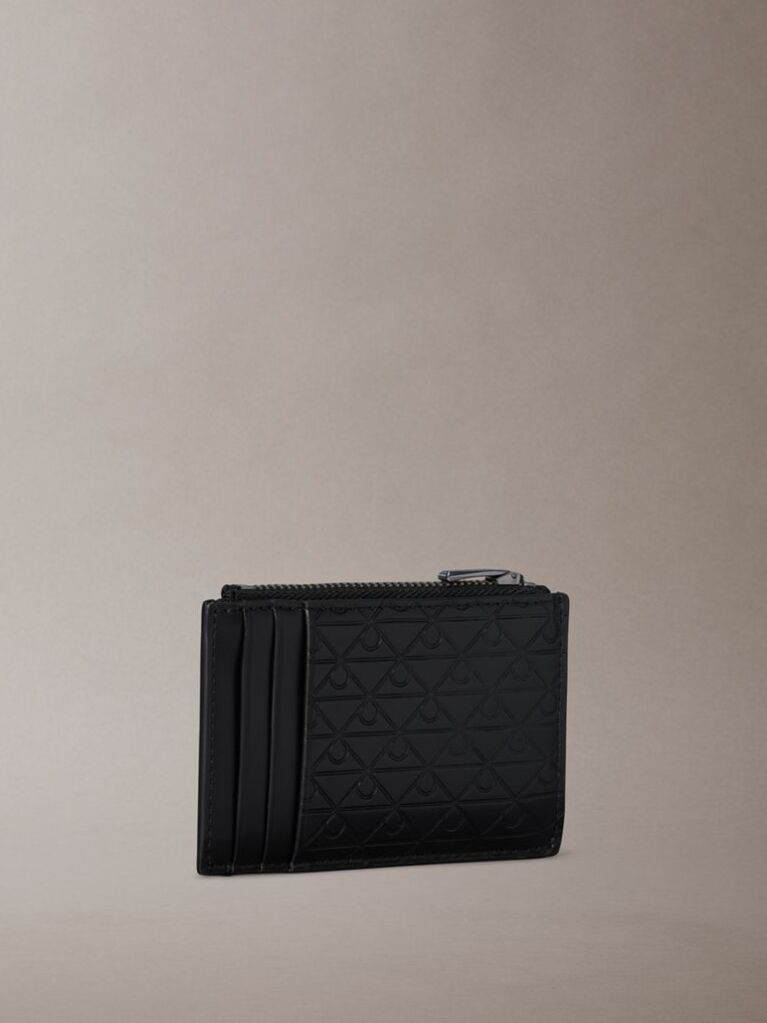 Negru Portcard Cu Logo Emblematic Imprimat Pe Toata Suprafata  Barbati